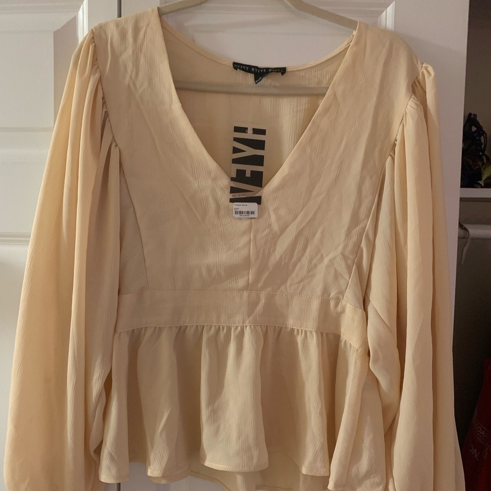 Brand new peplum blouse sheer fabric